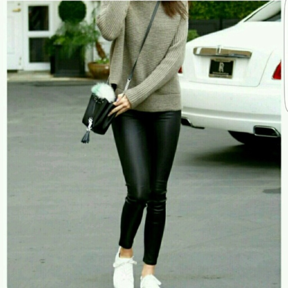 Black faux Leggings BNWT